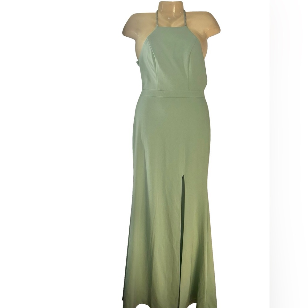 NWT Elegant Mint Formal Dress with Rhinestones Details
